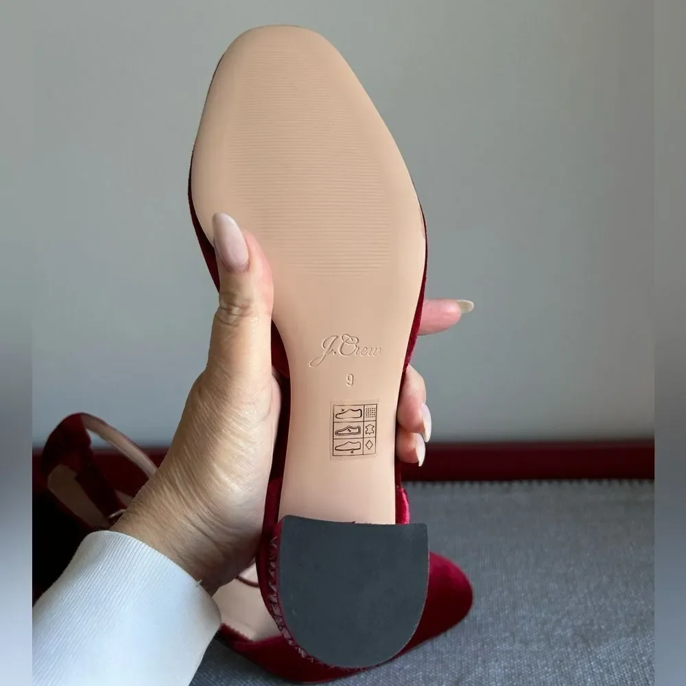 NWOT J.Crew Maisie Studded Velvet Heels